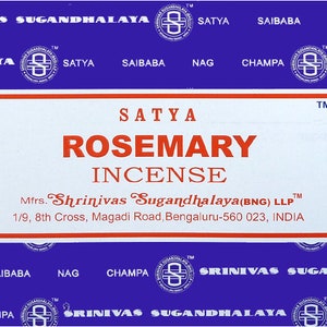 Incense - Satya - Rosemary Fragrance - One box