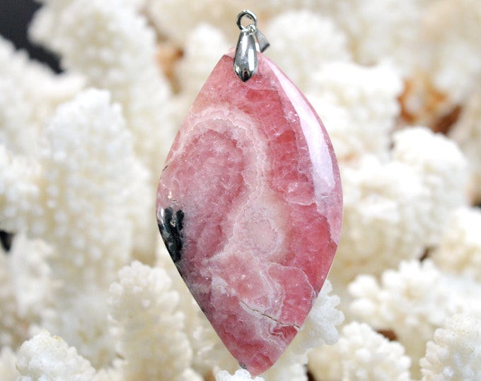 Rhodochrosite 156 carats - natural stone cabochon pendant - Argentina / FG36