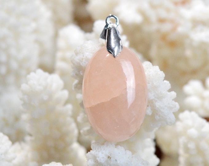 Morganite 33 carats - pendentif cabochon pierre naturelle - Pakistan / FA48