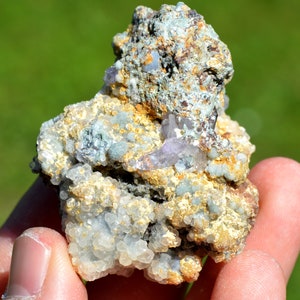 Calcite & Amethyst 76 grams - Capurru Quarry, Osilo, Sassari Province, Sardinia, Italy