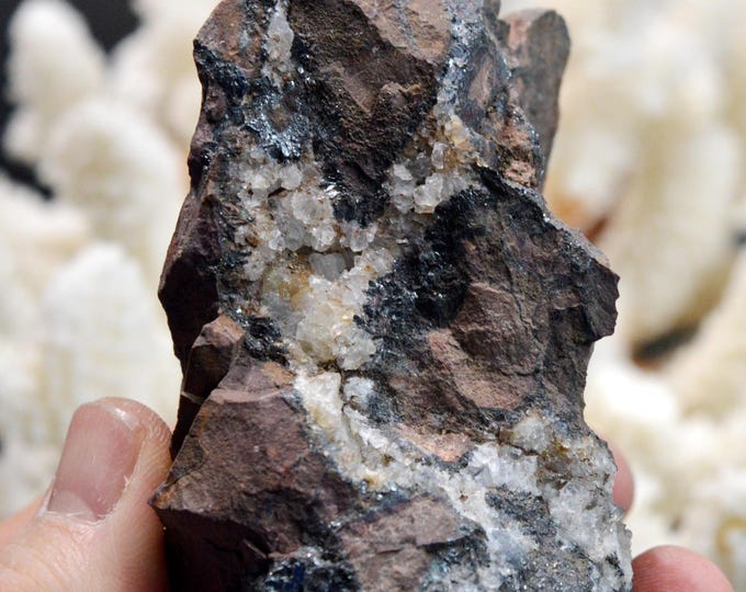 Hematite & Quartz 400 grams - Stahlberg Mountain, Rimbach-près-Masevaux, Thann-Guebwiller, Haut-Rhin, Alsace, France