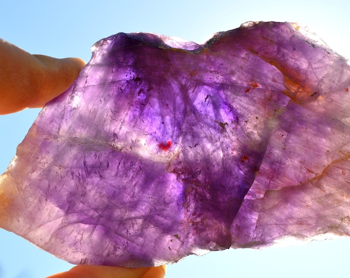 Slice - Amethyst - 1 polished side - 163 grams - Brazil