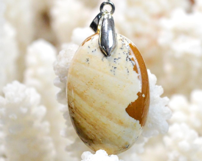 38-carat Landscape Jasper - natural stone cabochon pendant - Namibia / GC87