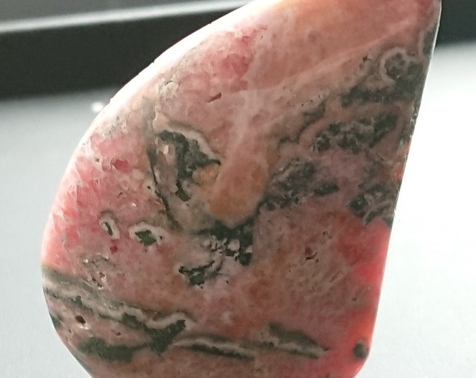 Rhodochrosite slice with manganese 63 grams - Rhodochrosite slab Argentina