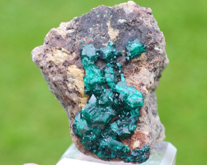 Dioptase 88 grams - Tantara Mine, Shinkolobwe, Kambove Territory, Haut-Katanga, DR Congo