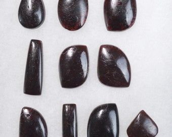 Lot of 10 Rhodolite Garnets, 367 carats - natural stone cabochons - Mozambique // CA52