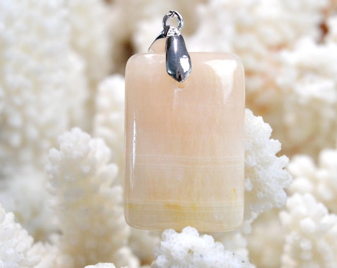 Aragonite 55 carats - natural stone cabochon pendant - Namibia // DH19