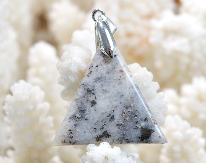 Quartz & Pyrite 25 carats - natural stone cabochon pendant - Italy / FM41 - RARE