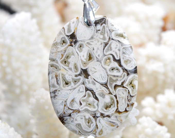 Agate 75 carats - pendentif cabochon pierre naturelle - Mexique // DO55