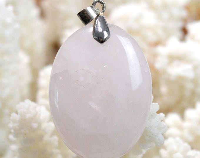 Quartz rose 92 carats - pendentif cabochon pierre naturelle - Madagascar / GA59