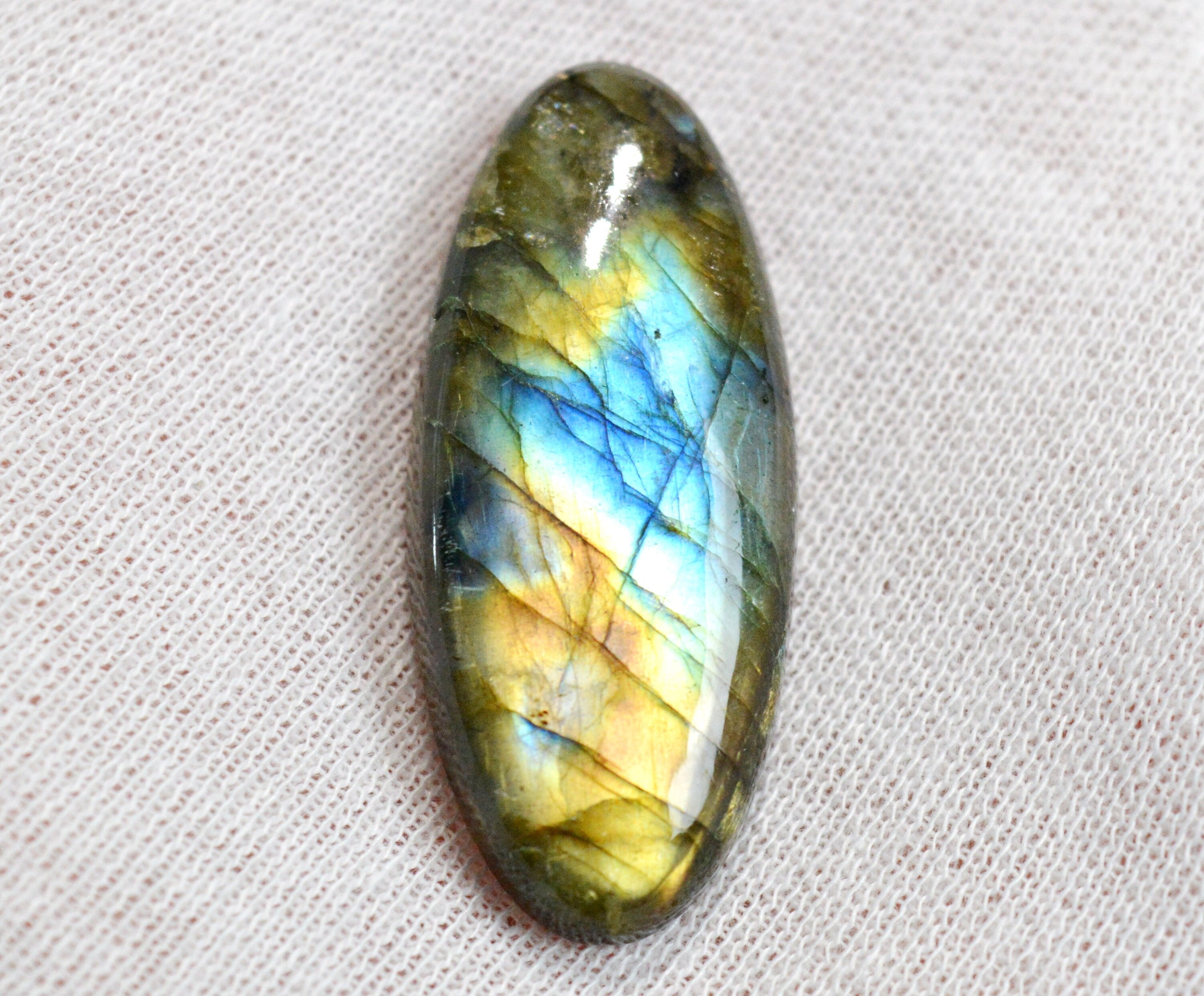 Pendentif En Labradorite Naturelle De 22 Carats - Pierre Brute De Madagascar - Cabochon - FJ67