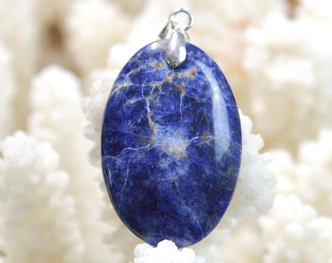 24-carat Sodalite - natural stone cabochon pendant - Namibia / FX32