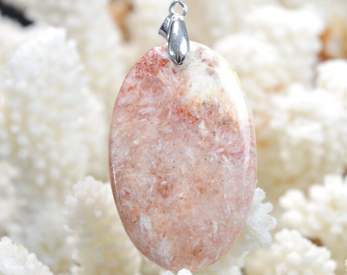 75 Carat Strawberry Quartz - Natural Gemstone Cabochon Pendant - South Africa // DS92