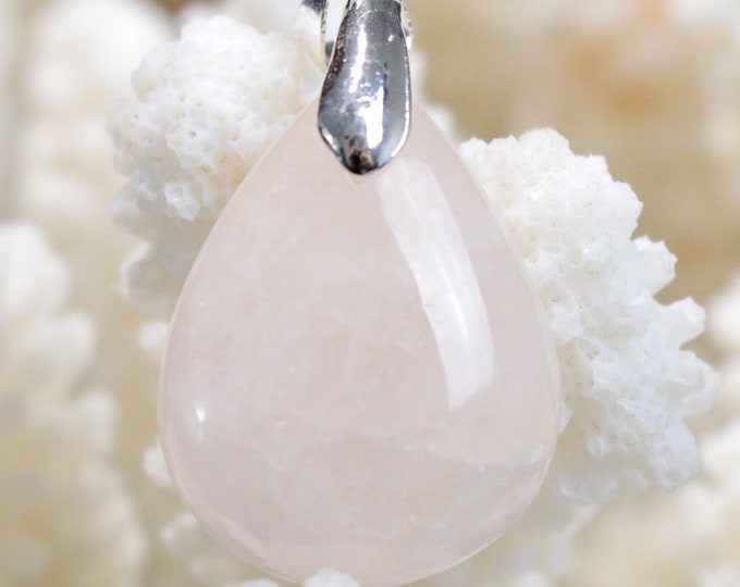 Morganite 28 carats - pendentif cabochon pierre naturelle - Pakistan // BP95