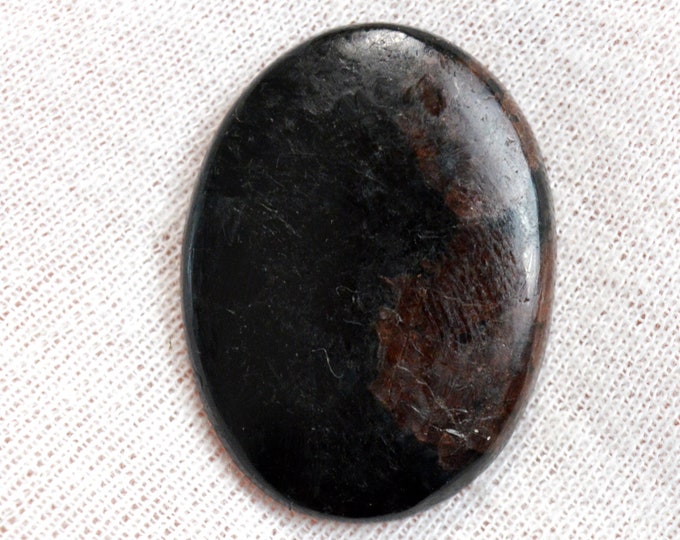 Grenat Spessartine & Tourmaline Schorl 60 carats - cabochon pierre naturelle - Pakistan / ES62