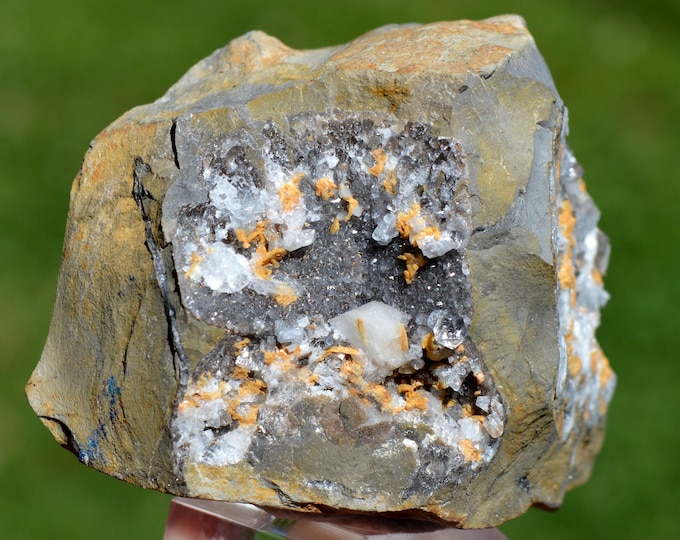 Septaria & Quartz 240 grams - Col de Peyruergue, Saint-Sauveur-Gouvernet, Nyons, Drôme, Auvergne-Rhône-Alpes, France