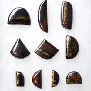 LOT x10 Iron Eye - 264 carats - natural stone cabochon // Ref BI46