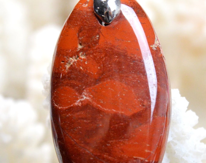 45 carat Red Snake Skin Jasper - natural stone cabochon pendant - Australia // Ref AS68