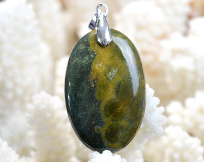 46 carat Jasper - natural stone cabochon pendant - South Africa // DK25