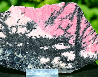 Slice - Rhodonite - 1 polished side - 366 grams - Brazil