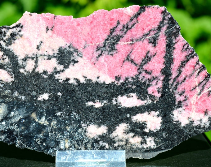 Slice - Rhodonite - 1 polished side - 366 grams - Brazil