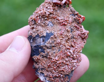 Vanadinite & Baryte 105 grams - Mibladen, Aït Oufella Caïdat, Midelt Cercle, Midelt Province, Drâa-Tafilalet Region, Morocco
