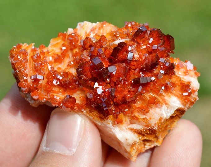 Vanadinite & Baryte 94 grams - Coud'a workings, Mibladen, Aït Oufella Caïdat, Midelt Province, Drâa-Tafilalet Region, Morocco