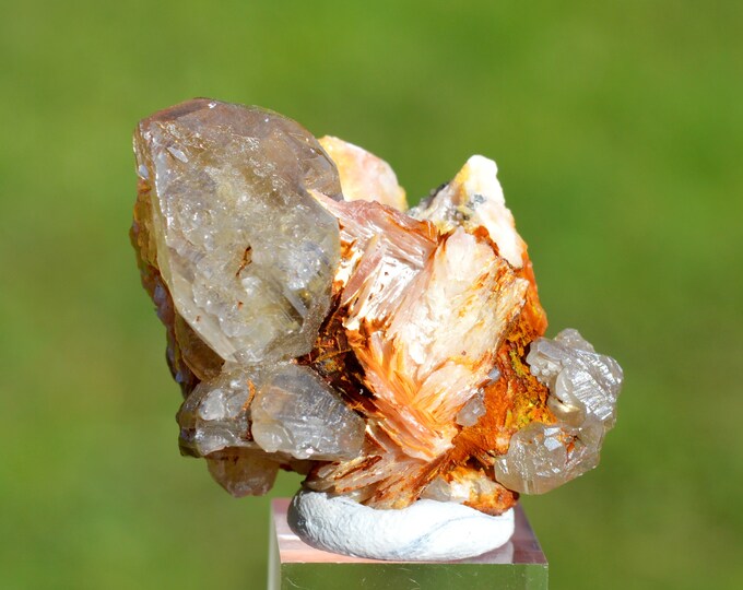 Cerussite & Baryte 45 grams - Les Dalles Mine, Mibladen mining district, Midelt Province, Drâa-Tafilalet Region, Morocco