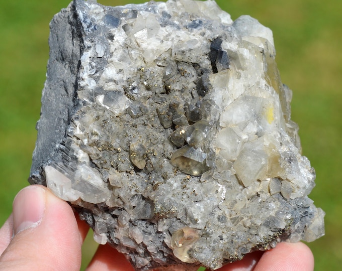 Calcite Quartz Marcasite Fluorite 290 grams - Maizeret, Andenne, Namur, Wallonia, Belgium