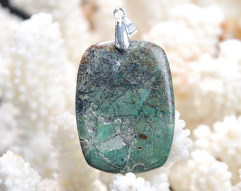 Sonora Chrysocolla 60 carats - natural stone cabochon pendant - Sonora, Mexico / ED2