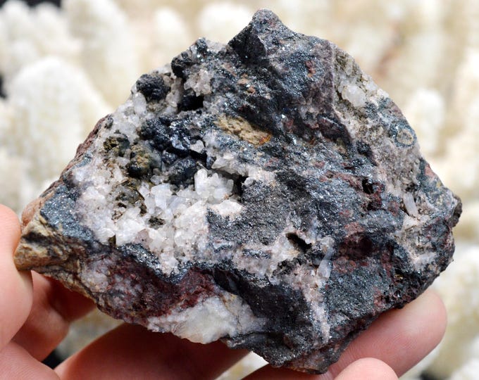 Hematite & Goethite Quartz 352 grams - Stahlberg Mountain, Rimbach-près-Masevaux, Thann-Guebwiller, Haut-Rhin, Alsace, France
