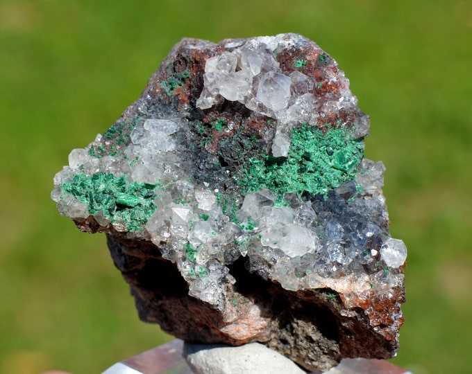 Malachite & Quartz 73 grams - Lubumbashi, Haut-Katanga, DR Congo