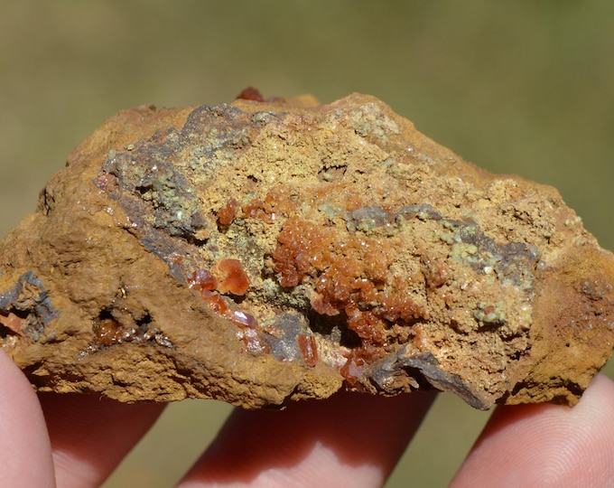 Vanadinite & Limonite 70 grams - Vein 12, Tadaout, Taouz Caïdat, Er-Rissani Circle, Errachidia Province, Drâa-Tafilalet Region, Morocco