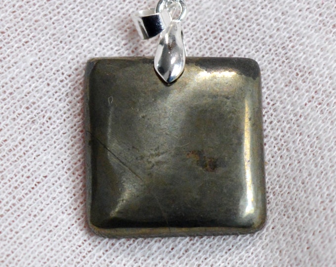 Pyrite 41 carats - pendentif cabochon pierre naturelle - Perou / FQ97