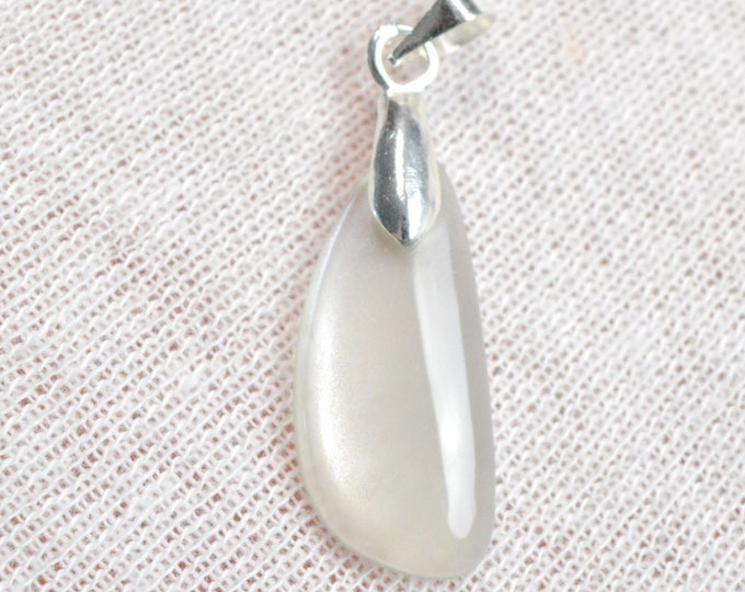 Pierre de lune pêche 6 carats - pendentif cabochon pierre naturelle - Inde / DZ5