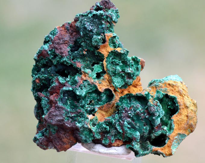 Malachite 66 grams - Kamariza mines, Agios Konstantinos, Lavrion Mining District, Lavreotiki, East Attica, Attica, Greece