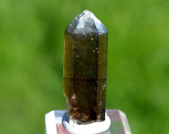 Smoky quartz 13.7 grams - Minstigertal (Münstigertal), Münster, Goms, Valais, Switzerland