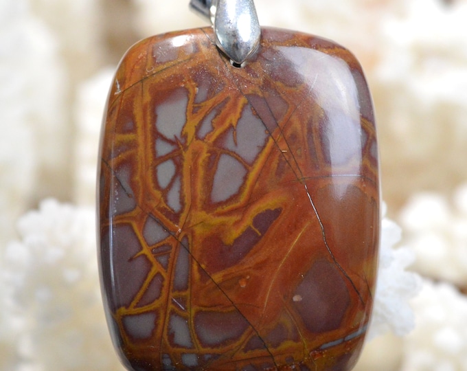 Jaspe Noreena 71 carats - pendentif cabochon pierre naturelle - Australie // Ref A97
