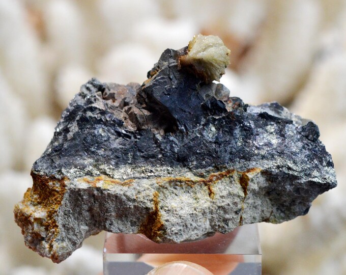 Galena & Baryte 82 grams - Le Buisson Mine, Montmirat, Saint-Étienne-du-Valdonnez, Mende, Lozère, Occitanie, France