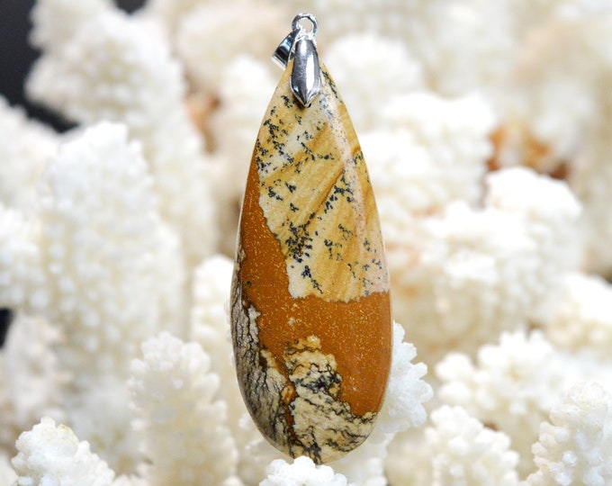Landscape Jasper 65 carats - natural stone cabochon pendant - Namibia / EG88