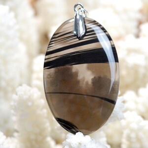 Pendentif Obsidienne Midnight 35 Carats - Cabochon Pierre Naturelle, Protection, Style Brut