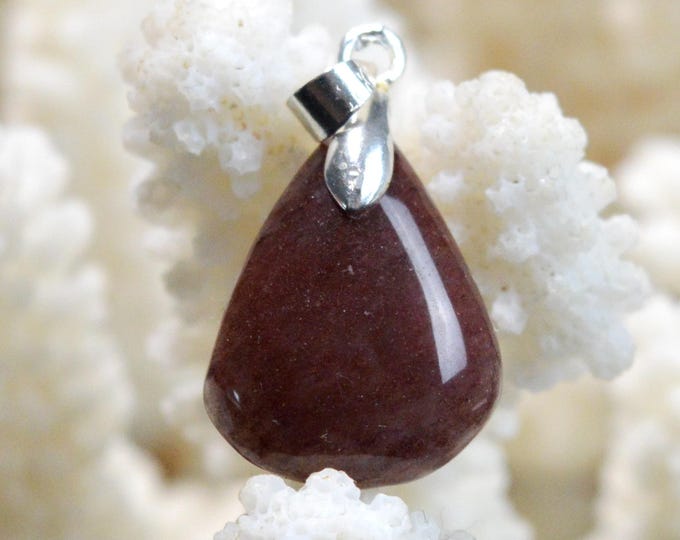 13 Carat Red Jasper - Natural Gemstone Cabochon Pendant - USA / FP7