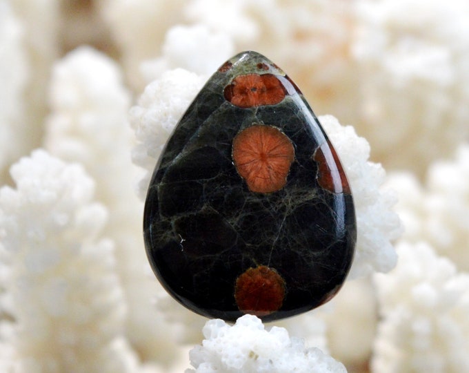 19 carat peanut obsidian - natural stone cabochon - Mexico / FH31