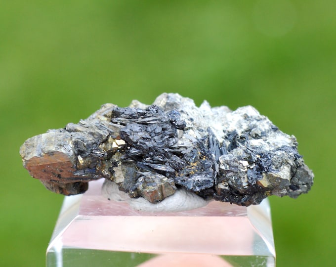 Jamesonite & Pyrite 15 grams - Noche Buena Mine, Mineral de Noche Buena, Melchor Ocampo Municipality, Zacatecas, Mexico