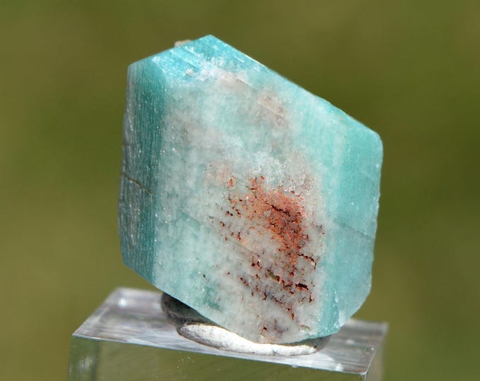 Microcline var. Amazonite 6 grams - "Black Hole" Pocket, CO Goethite Hill Claim, Park County, Colorado, USA