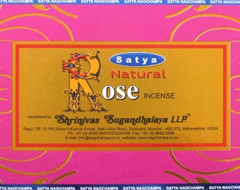 Incense - Satya - Natural Rose Fragrance - One box