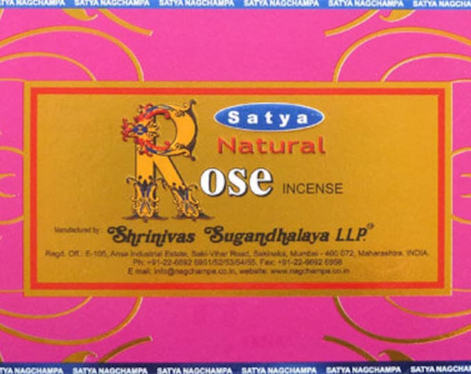 Incense - Satya - Natural Rose Fragrance - One box