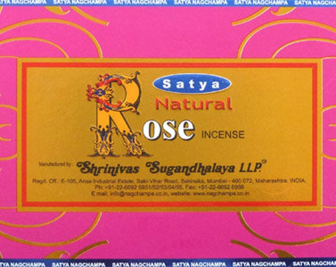 Incense - Satya - Natural Rose Perfume - One box