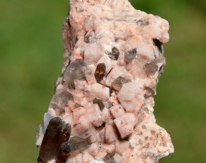 Smoky Quartz & Microcline 67 grams - "Black Hole" Pocket, CO Goethite Hill Claim, Park County, Colorado, USA