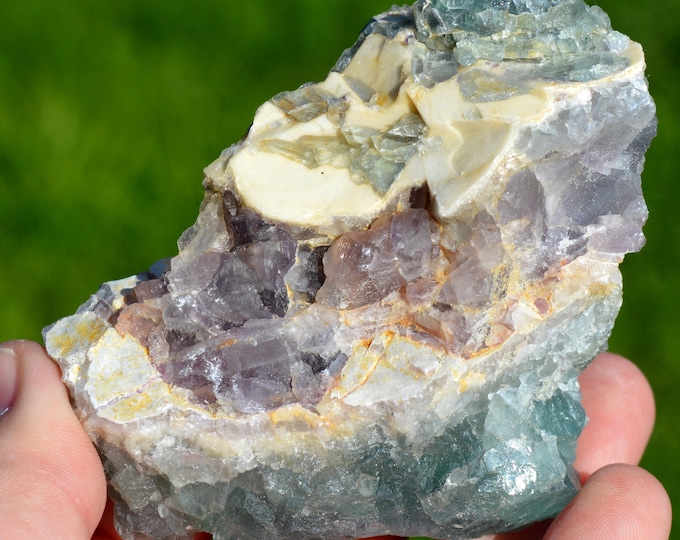 Fluorite 352 grams - La Barre Mine, Saint-Jacques-d'Ambur, Puy-de-Dôme, Auvergne-Rhône-Alpes, France